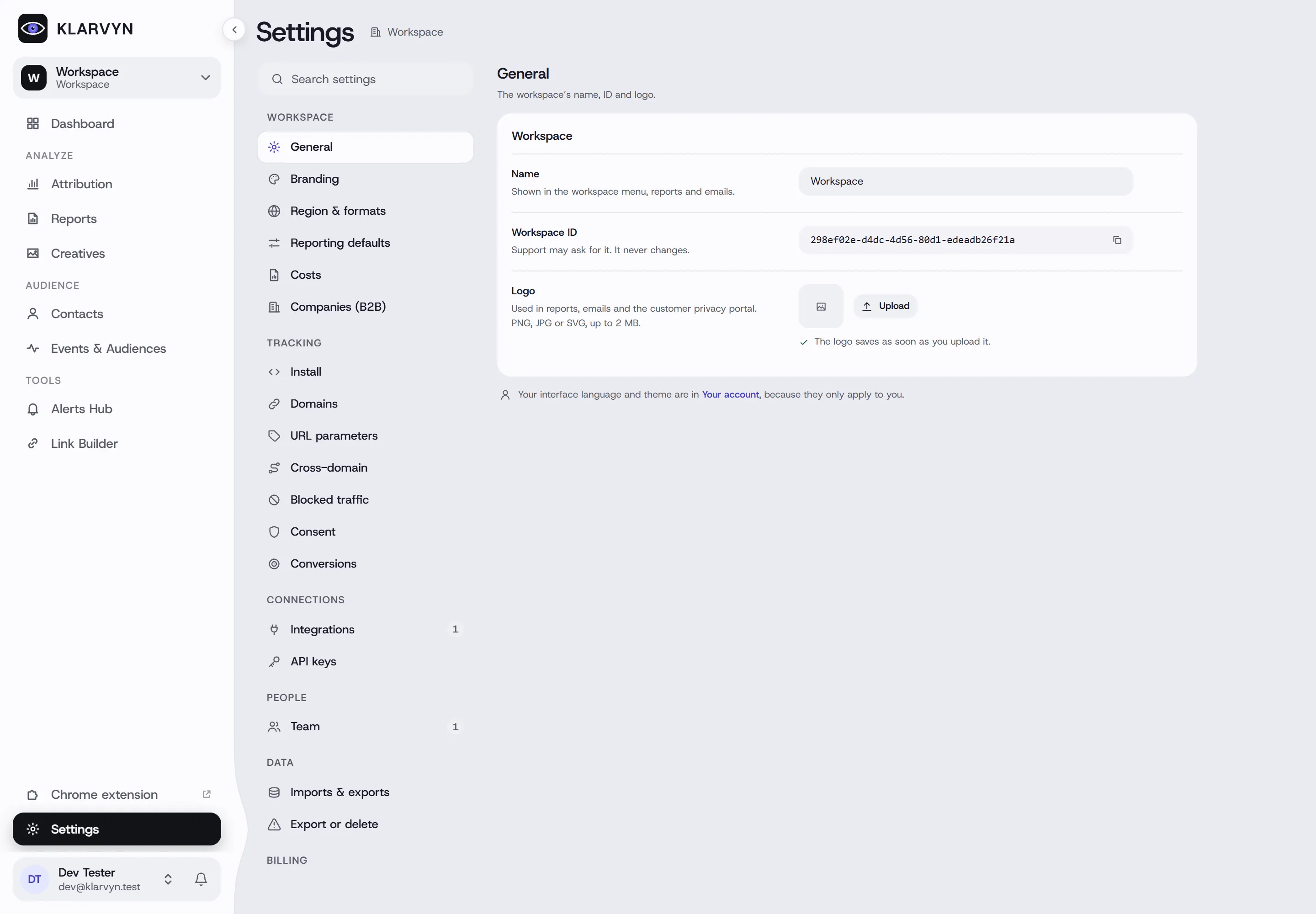 Settings → General